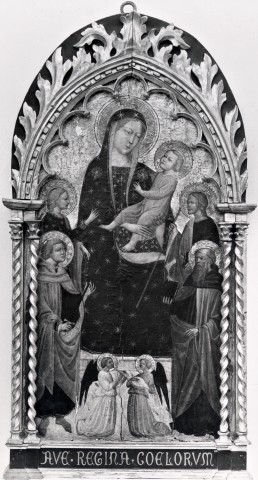 Vasari — Anonimo fiorentino sec. XIV - Madonna con Bambino e santi — insieme